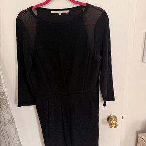 RACHEL Rachel Roy Shimmering Black Long Sleeve Dress